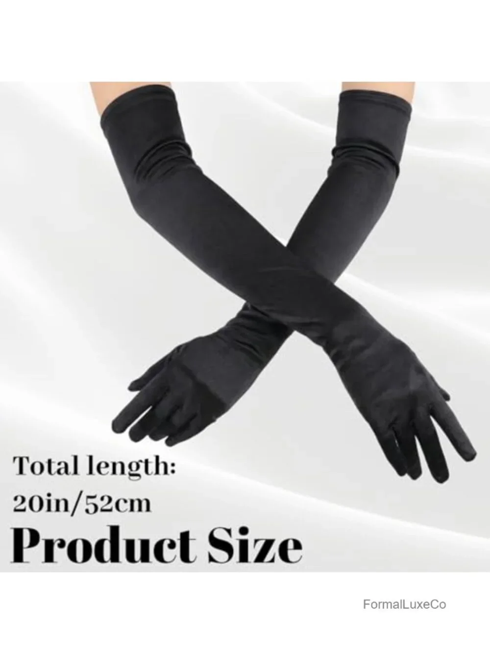 Women's Satin Elbow Length Opera Gloves Long Formal Party Accessory